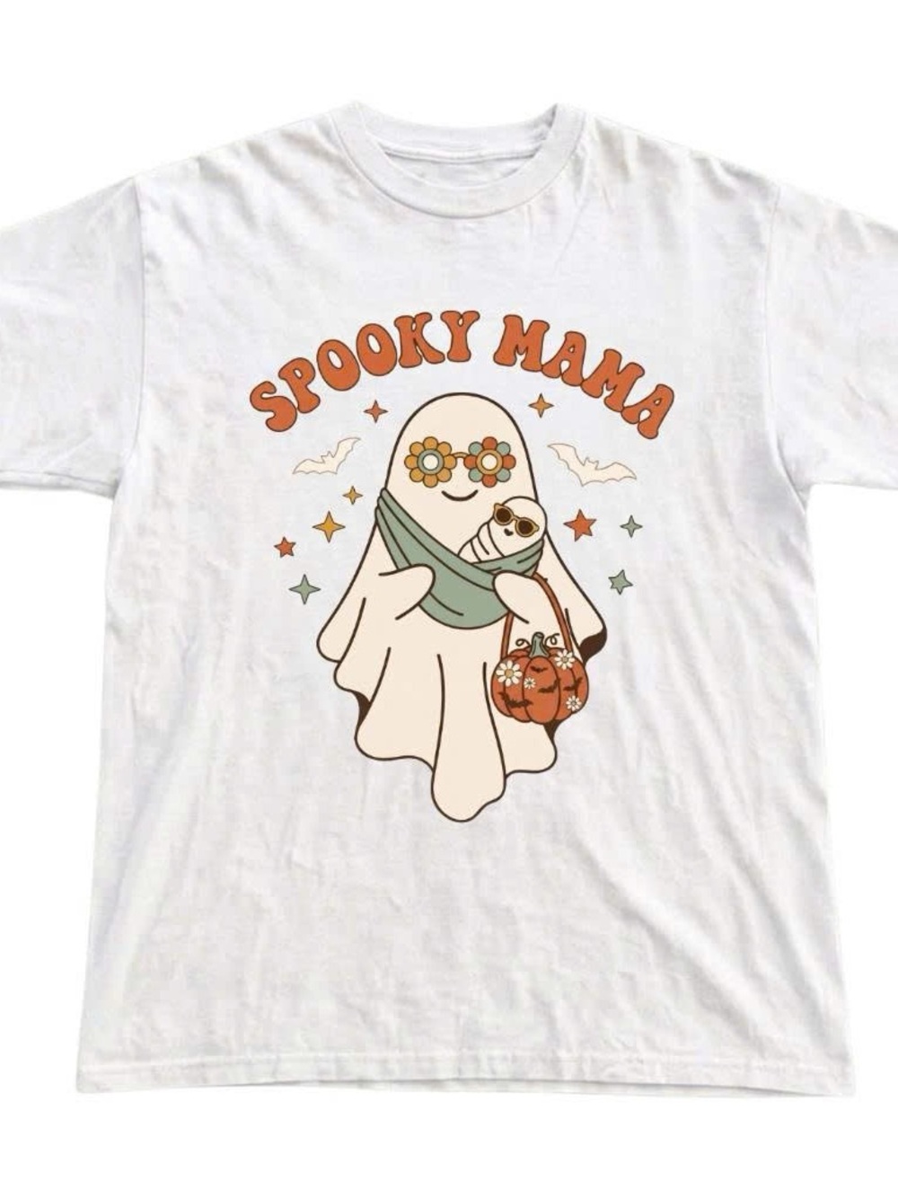 Gildan White "Spooky Mama" Graphic Tee